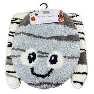 NEW Simply Home Frankenstein Halloween Toilet Seat Cover & Rug Kawaii